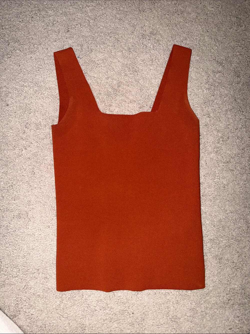 Vince Rust Square Neck Knit Tank - Women